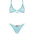 Turquoise sequined Bikini Set