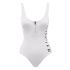 White One piece Swimsuit with logo