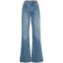 Blue high-rise wide-leg jeans