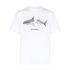 T-shirt bianca con stampa grafica Shark