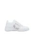 White Viv' Skate Strass Buckle Sneakers in Soft Leather