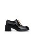 Viv' Rangers Metal Buckle Loafers in Black Patent Leather