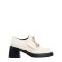 Viv' Rangers Metal Buckle Loafers in White Patent Leather