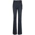 Dark blue high-waisted bootcut jeans