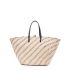 Beige embroidered tote Bag