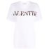 White Valentino embroidered jersey T-shirt