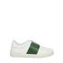 Sneakers bianche con pannello a contrasto verde