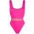 Greca pink One-piece Swimsuit with print