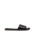 Black slides sandals with decoration