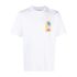 White short-sleeved T-shirt with L'Arc de jour print