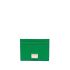 Green logoed leather card holder