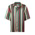 Multicoloured short-sleeved shirt with vertical stripes