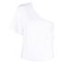 White one-shoulder T-shirt