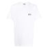 White short sleeve T-shirt with logo print
