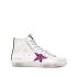 Leather high top sneakers with star patch