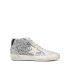 Silver glitter high top sneakers