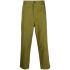 Green crop chino tailored trousers