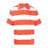 Striped polo shirt with print