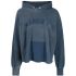 Blue hooded sweatshirt with logo front