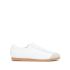 White trainers with suede toe
