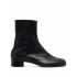 Black glove design ankle boots