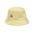 Yellow bucket hat with logo applique