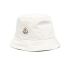 White bucket hat with logo application