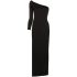 Black Palmer one-shoulder long dress