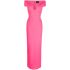Marlowe pink evening dress with open shoulders