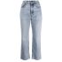 Light blue flared crop jeans