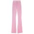 Pantaloni jacquard rosa svasati La Greca