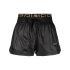 Black high-waisted sports shorts