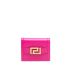 Pink leather bi-fold wallet