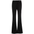 Black tailored flared pants with Medusa plaque