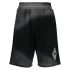 Black sports shorts with shading and elasticated waistband