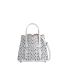 Mina 20 white tote bag with Vienne wave pattern