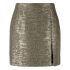 Gold miniskirt with metallic effect