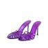 Purple patent leather Soraya mules with heel
