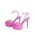 Clio sandal in pink patent leather
