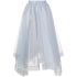 Light blue asymmetric midi skirt