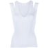 Light blue ribbed sleeveless top with cut-out detail