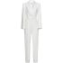 White all-in-one tailoring suit with cut-out