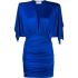 Blue V-neck short dress