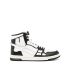 Skel black and white high top sneakers