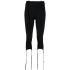 Black crop leggings with knot