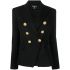 Black double breasted blazer with gold buttons