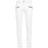 Jeans bianchi a vita bassa e taglio slim