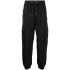Tapered black cargo trousers