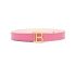 Pink belt with gold logo