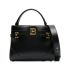 Black B-Buzz tote bag with gold logo plaque